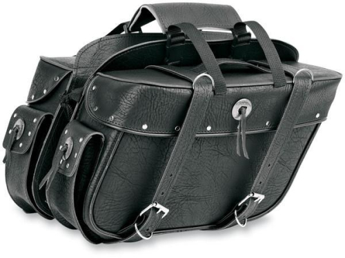 All American Rider - All American Rider Extra-Large Box-Style Detachable Slant Saddlebag - Rivet - 9698RP