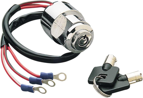 Drag Specialties - Drag Specialties Custom Round Key Ignition Switch - K714-K3-BC203