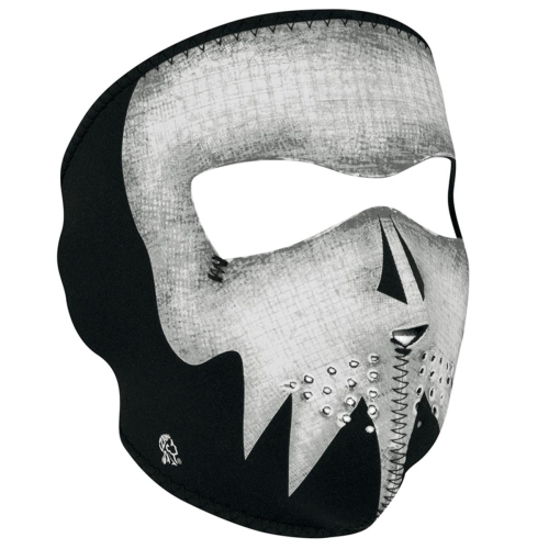 Zan Headgear - Zan Headgear Full Face Mask - WNFM081G - Gray Skull Glow in the Dark - OSFM