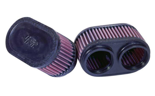 K&N Engineering - K&N Engineering Clamp-On Custom Oval Tapered Air Filter - Rubber End Cap - RU-2922