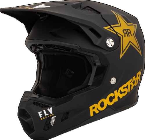 Fly Racing - Fly Racing Formula CC Rockstar Helmet - 73-43282X - Matte Black/Gold - 2XL