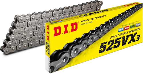 D.I.D - D.I.D 525VX3 Professional O-Ring Series Chain - 130 Links - Natural - 525VX3X130FB