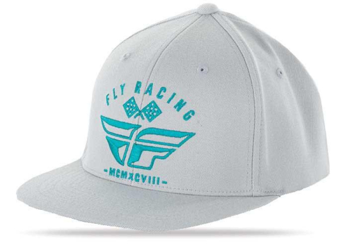 Fly Racing - Fly Racing Revel Hat - 351-0636S - Gray/Teal - Sm-Md