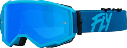 Fly Racing - Fly Racing Zone Goggles - 37-51502 - Blue / Sky Blue Mirror/Smoke Lens - OSFM