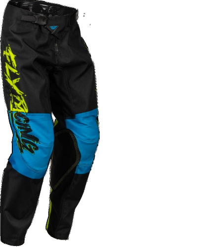 Fly Racing - Fly Racing Kinetic Khaos Youth Pants - 376-43226 - Hi-Vis/Black/Cyan - 26