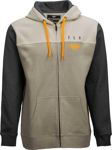 Fly Racing - Fly Racing Fly Horizontal Zip Up Hoodie - 354-0253L - Khaki/Stone/Gray - Large