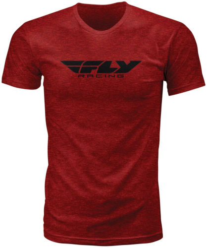 Fly Racing - Fly Racing Fly Corporate Tee - 352-0938X - Blaze Red Heather - X-Large