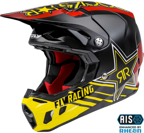 Fly Racing - Fly Racing Formula CC Rockstar Helmet - 73-4309M - Black/Red/Yellow - Medium