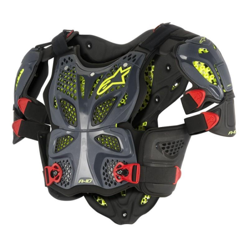 Alpinestars - Alpinestars A-10 Full Chest Protector - 6700517-1431-X-2XL - Anthracite/Black/Red - XL-2XL