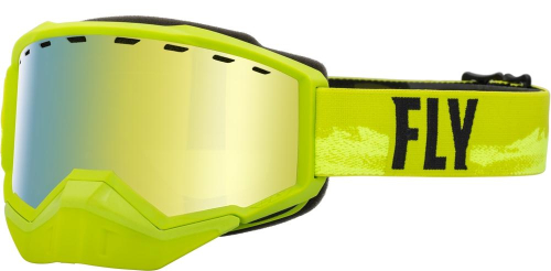 Fly Racing - Fly Racing Focus Goggles - 37-50082 - Green/Black / Gold Mirror Yellow Lens - OSFM