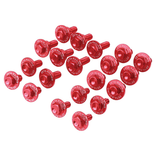 ZETA - ZETA Aluminum Body Bolt Kit - Red - ZE88-5042