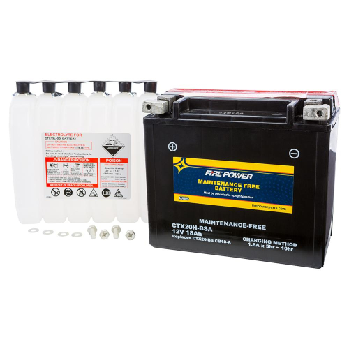 Fire Power - Fire Power Maintenance Free Sealed Battery - CTX20H-BSA