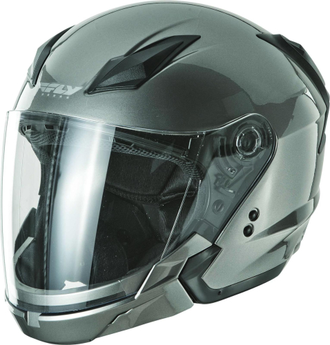 Fly Racing - Fly Racing Tourist Solid Helmet - F73-8102~6 - Titanium - 2XL