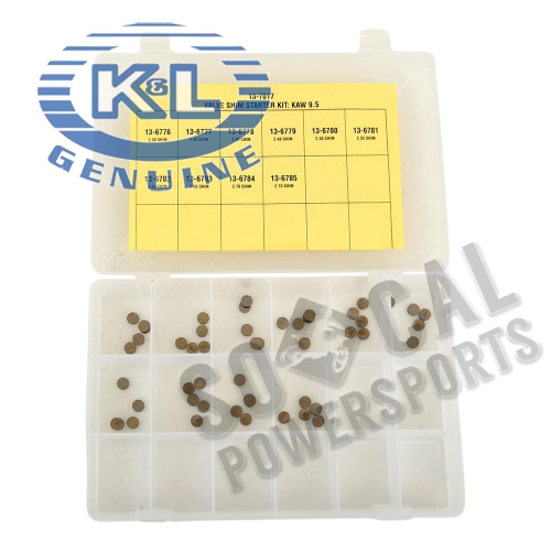 K&L Supply - K&L Supply Complete 9.50mm Valve Shim Kit - 50 Shims - 13-7017