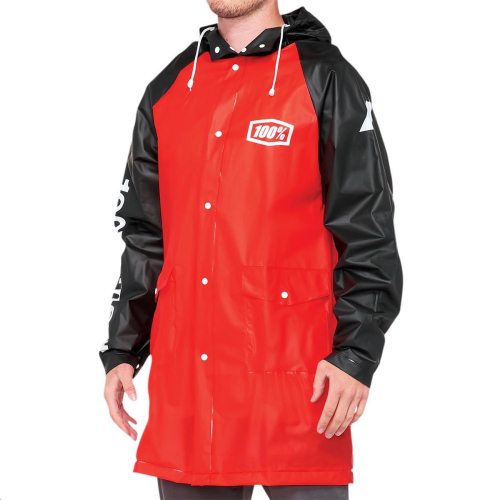 100% - 100% Torrent Raincoat - 39013-248-11 - Red/Black - Medium