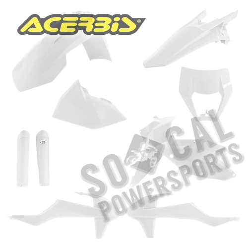 Acerbis - Acerbis Full Plastic Kit - White - 2733420002