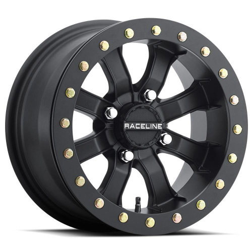 Raceline - Raceline Mamba Blackout Beadlock Wheel - 14x8 - 4+4 Offset - 4/156 - Black - A71B-48056-44