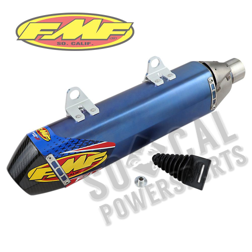 FMF Racing - FMF Racing Factory 4.1 RCT Slip-On - Anodized Titanium - Carbon Fiber End Cap - 045570