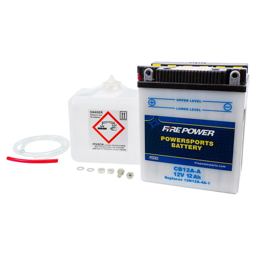 Fire Power - Fire Power Conventional 12V Heavy Duty Battery With Acid Pack - CB12A-A