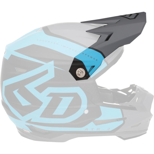 6D - 6D Replacement Visor for ATR-2 Torque Helmets - Cyan-Gray - 72-6115