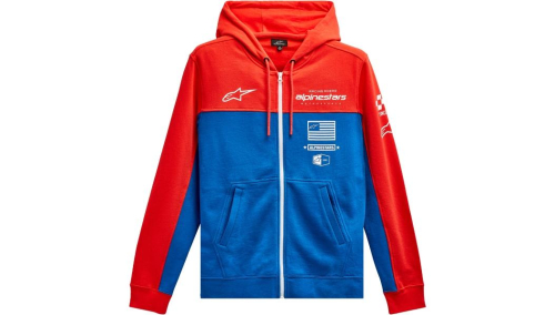 Alpinestars - Alpinestars H Block Hoodie - 1213510703171M - Red/Blue - Medium