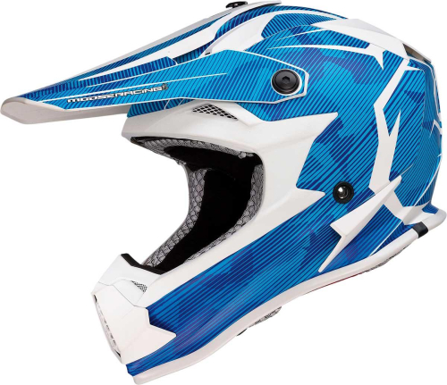 Moose Racing - Moose Racing F.I. Agroid Camo Youth Helmet - 0111-1534 - Blue/White - Large