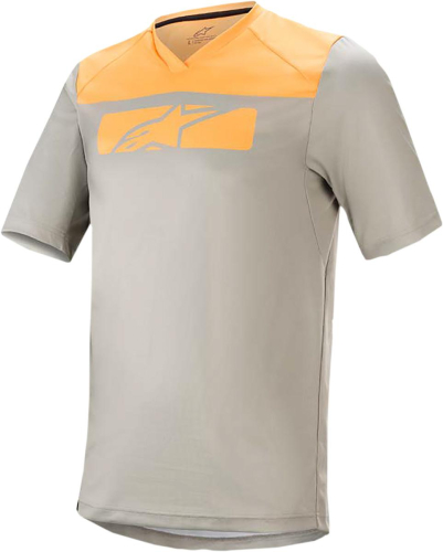 Alpinestars - Alpinestars Drop 4.0 Short-Sleeve Jersey - 1766220-6004-XL - Gray/Orange - X-Large