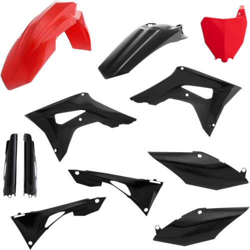 Acerbis - Acerbis Full Plastic Kit - Red/Black - 2736251018