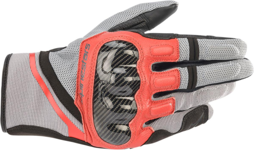 Alpinestars - Alpinestars Chrome Gloves - 3568721-9203-L - Ash Gray/Black/Bright Red - Large