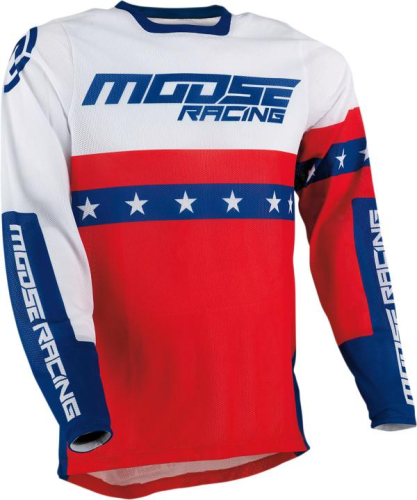 Moose Racing - Moose Racing Sahara Jersey - 2910-6335 - Red/White/Blue - Large