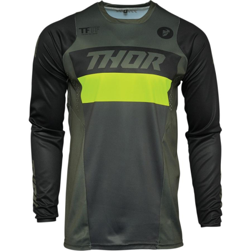 Thor - Thor Pulse Racer Jersey - 2910-6201 - Army Green/Acid - 2XL