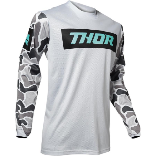 Thor - Thor Pulse Air Fire Jersey - 2910-5828 - Light Gray/Black - 2XL