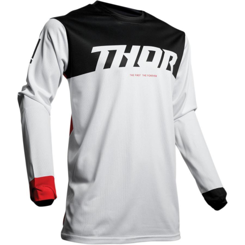 Thor - Thor Pulse Air Factor Jersey - 2910-5291 - White/Red - Medium