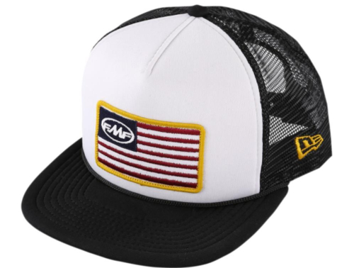 FMF Racing - FMF Racing Stars and Bars 2 White Hat - F35196109WHTONZ - Black/White - OSFM