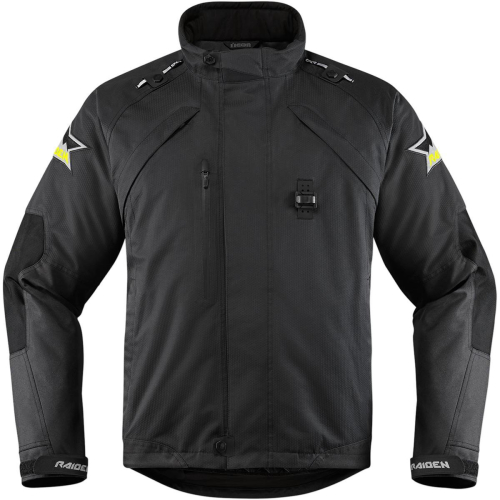 Icon - Icon Raiden DKR Monochromatic Waterproof Jacket - XF-2-2820-3765 - Black - Small