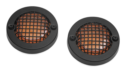 Kuryakyn - Kuryakyn Bullet Turn Signal Mesh Bezel - Black/Amber Lens - 6546