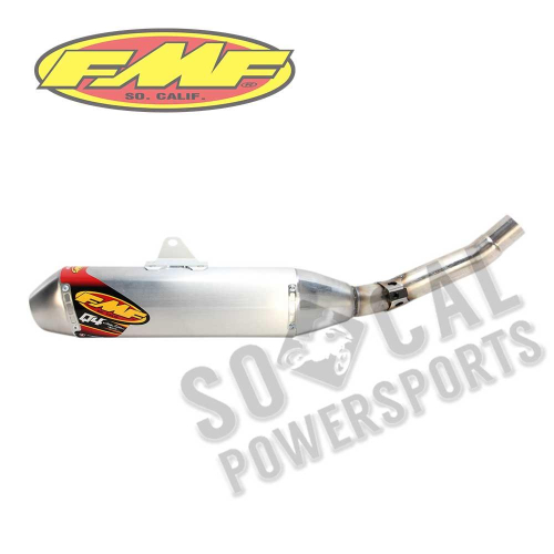 FMF Racing - FMF Racing Q4 Spark Arrestor Slip-On - Hexagonal Muffler - Stainless Midpipe - 044437