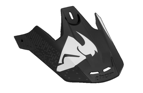 Thor - Thor Visor for Tach Helmet - Black/White - 0132-0919