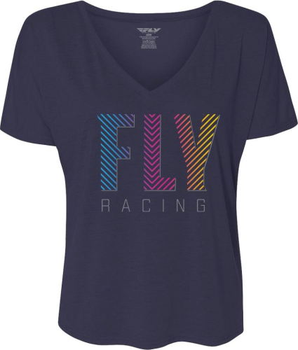 Fly Racing - Fly Racing Fly Like4Like Womens T-Shirt - 356-0092L - Midnight Navy - Large