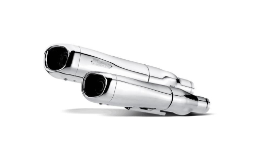 Akrapovic - Akrapovic Slip-On Line Dual Mufflers - Chrome with Chrome End Caps - S-HDDYSO2-HC