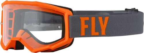 Fly Racing - Fly Racing Focus Goggles - 37-51135 - Gray/Orange / Clear Lens - OSFM