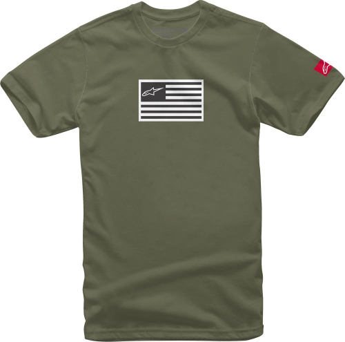 Alpinestars - Alpinestars Flagged T-Shirt - 1213-72038-690-XXL - Military - 2XL