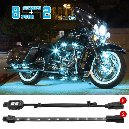 XK Glow - XK Glow Motorcycle LED Accent Light Kit - Green - XK034001-AB