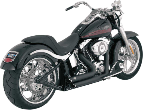 Vance & Hines - Vance & Hines Shortshots Staggered Exhaust System - Black - 47221