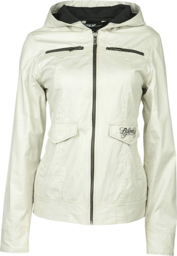 Fly Racing - Fly Racing Waxed Womens Jacket - 358-5104L - Ivory - Large