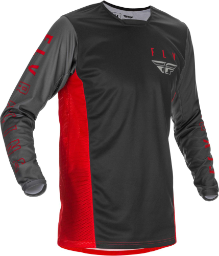 Fly Racing - Fly Racing Kinetic K121 Youth Jersey - 374-422YX - Red/Gray/Black - X-Large