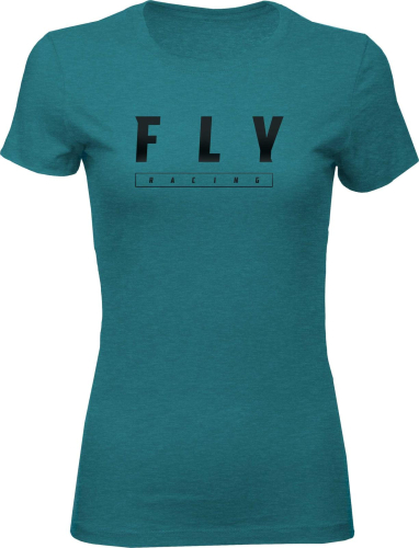 Fly Racing - Fly Racing Fly Logo Womens T-Shirt - 356-0467M - Deep Teal Heather - Medium