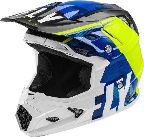 Fly Racing - Fly Racing Toxin Transfer MIPS Youth Helmet - 73-8540YM - Blue/Hi-Viz/White - Medium