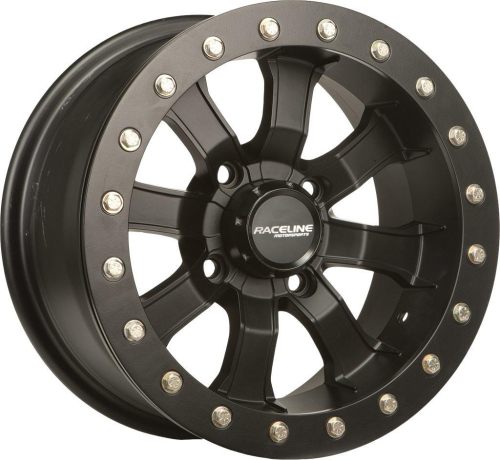 Raceline - Raceline Mamba Blackout Beadlock Wheel - 15x7 - 3.5+3.5 Offset - 4/115 - Black - A71B-57015-00