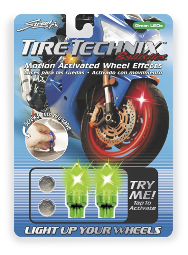 Street FX - Street FX Tire Technix Motion Activated Wheel Effects - Ballistic - Green - 1042191